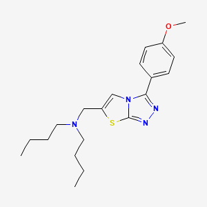 N-butyl-N-((3-(4-methoxyphenyl)thiazolo[2,3-c][1,2,4]triazol-6-yl)methyl)butan-1-amine