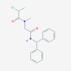 molecular formula C19H21ClN2O2 B2773384 N-[2-(Benzhydrylamino)-2-oxoethyl]-2-chloro-N-methylpropanamide CAS No. 2411302-64-0