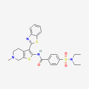 N-(3-(benzo[d]thiazol-2-yl)-6-methyl-4,5,6,7-tetrahydrothieno[2,3-c]pyridin-2-yl)-4-(N,N-diethylsulfamoyl)benzamide