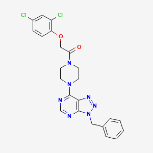 molecular formula C23H21Cl2N7O2 B2773393 1-(4-(3-benzyl-3H-[1,2,3]triazolo[4,5-d]pyrimidin-7-yl)piperazin-1-yl)-2-(2,4-dichlorophenoxy)ethanone CAS No. 941887-80-5