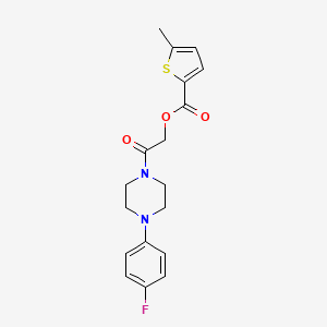 molecular formula C18H19FN2O3S B2773394 [2-[4-(4-氟苯基)哌嗪-1-基]-2-氧代乙基] 5-甲基噻吩-2-羧酸酯 CAS No. 938946-80-6