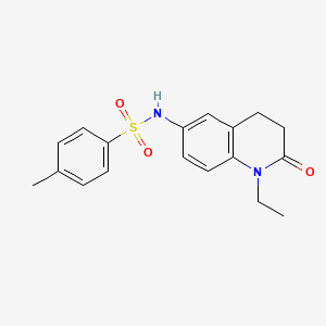 molecular formula C18H20N2O3S B2773396 N-(1-乙基-2-氧代-1,2,3,4-四氢喹啉-6-基)-4-甲基苯磺酰胺 CAS No. 922105-22-4