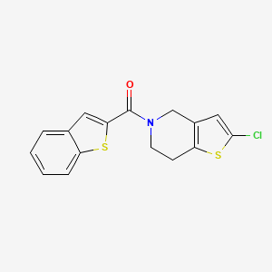 molecular formula C16H12ClNOS2 B2773401 benzo[b]thiophen-2-yl(2-chloro-6,7-dihydrothieno[3,2-c]pyridin-5(4H)-yl)methanone CAS No. 2034553-74-5