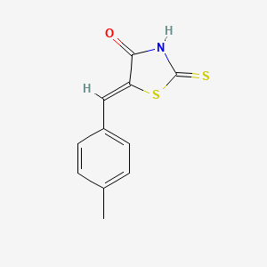 molecular formula C11H9NOS2 B2773402 5-(4-甲基苄亚甲基)-2-硫代-1,3-噻唑烷-4-酮 CAS No. 875572-77-3