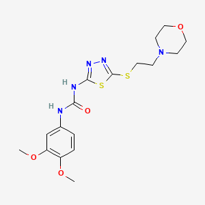 1-(3,4-Dimethoxyphenyl)-3-(5-((2-morpholinoethyl)thio)-1,3,4-thiadiazol-2-yl)urea