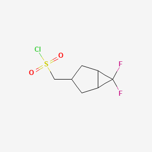 molecular formula C7H9ClF2O2S B2773418 {6,6-Difluorobicyclo[3.1.0]hexan-3-yl}methanesulfonyl chloride CAS No. 2010252-59-0