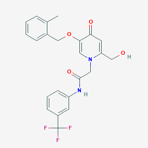 2-(2-(hydroxymethyl)-5-((2-methylbenzyl)oxy)-4-oxopyridin-1(4H)-yl)-N-(3-(trifluoromethyl)phenyl)acetamide