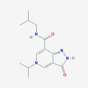 molecular formula C14H20N4O2 B2773426 N-isobutyl-5-isopropyl-3-oxo-3,5-dihydro-2H-pyrazolo[4,3-c]pyridine-7-carboxamide CAS No. 1206984-87-3