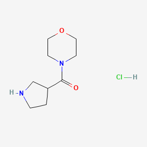 molecular formula C9H17ClN2O2 B2773432 4-(3-吡咯啉基甲酰)-吗啉盐酸盐 CAS No. 192869-54-8