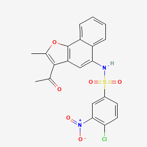 molecular formula C21H15ClN2O6S B2773435 N-(3-乙酰-2-甲基萘并[1,2-b]呋喃-5-基)-4-氯-3-硝基苯磺酰胺 CAS No. 406474-42-8