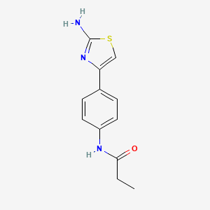 N-[4-(2-amino-1,3-thiazol-4-yl)phenyl]propanamide