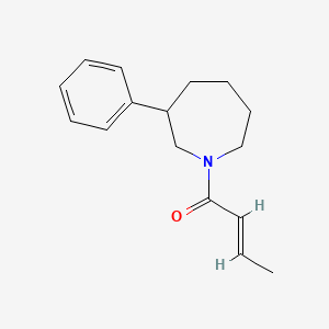 molecular formula C16H21NO B2773452 (E)-1-(3-phenylazepan-1-yl)but-2-en-1-one CAS No. 1706475-93-5