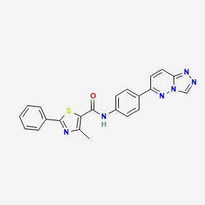 N-(4-([1,2,4]triazolo[4,3-b]pyridazin-6-yl)phenyl)-4-methyl-2-phenylthiazole-5-carboxamide