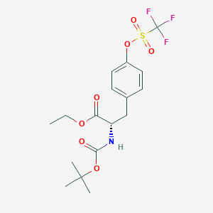 (S)-Ethyl 2-((tert-butoxycarbonyl)amino)-3-(4-(((trifluoromethyl)sulfonyl)oxy)phenyl)propanoate