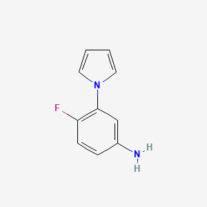 molecular formula C10H9FN2 B2773462 4-fluoro-3-(1H-pyrrol-1-yl)aniline CAS No. 1178165-14-4