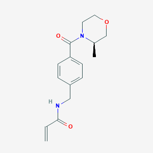 N-[[4-[(3R)-3-Methylmorpholine-4-carbonyl]phenyl]methyl]prop-2-enamide