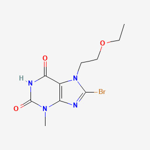 molecular formula C10H13BrN4O3 B2773476 8-溴-7-(2-乙氧基乙基)-3-甲基嘌呤-2,6-二酮 CAS No. 500198-78-7