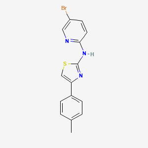 molecular formula C15H12BrN3S B2773477 Methyl 6-chloro-4-{2-[(4-methylphenyl)amino]-2-oxoethoxy}quinoline-2-carboxylate CAS No. 1112314-18-7