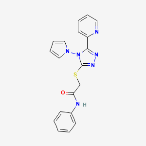 N-phenyl-2-{[5-(pyridin-2-yl)-4-(1H-pyrrol-1-yl)-4H-1,2,4-triazol-3-yl]sulfanyl}acetamide