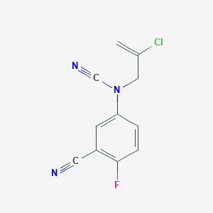 5-[(2-Chloroprop-2-en-1-yl)(cyano)amino]-2-fluorobenzonitrile
