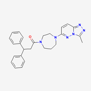 molecular formula C26H28N6O B2773505 1-[4-(3-Methyl-[1,2,4]triazolo[4,3-b]pyridazin-6-yl)-1,4-diazepan-1-yl]-3,3-diphenylpropan-1-one CAS No. 2320534-40-3