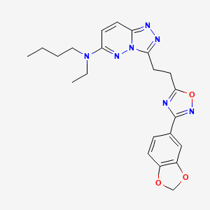 molecular formula C22H25N7O3 B2773506 N-(4-bromo-2-fluorophenyl)-N'-(4-methoxy-2-phenylquinolin-6-yl)urea CAS No. 1111995-63-1
