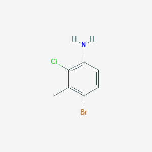 molecular formula C7H7BrClN B2773537 4-溴-2-氯-3-甲基苯胺 CAS No. 80026-13-7