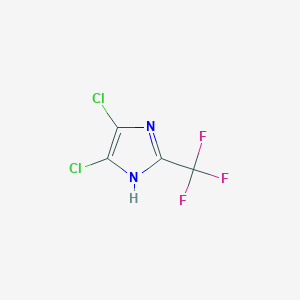 molecular formula C4HCl2F3N2 B2773538 4,5-Dichloro-2-(trifluoromethyl)imidazole CAS No. 64736-49-8