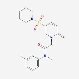 molecular formula C20H25N3O4S B2773539 N-methyl-N-(3-methylphenyl)-2-[2-oxo-5-(piperidin-1-ylsulfonyl)pyridin-1(2H)-yl]acetamide CAS No. 1251608-16-8
