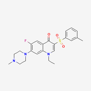 molecular formula C23H26FN3O3S B2773541 1-ethyl-6-fluoro-7-(4-methylpiperazin-1-yl)-3-(m-tolylsulfonyl)quinolin-4(1H)-one CAS No. 892784-47-3