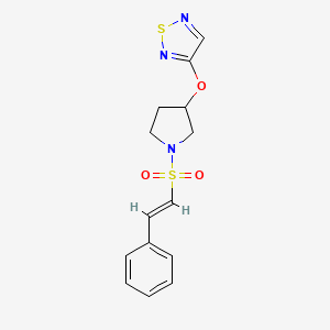 3-({1-[(E)-2-phenylethenesulfonyl]pyrrolidin-3-yl}oxy)-1,2,5-thiadiazole