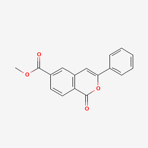 molecular formula C17H12O4 B2773546 Methyl 1-oxo-3-phenyl-1H-isochromene-6-carboxylate CAS No. 215671-95-7