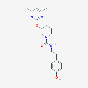 3-((4,6-dimethylpyrimidin-2-yl)oxy)-N-(4-methoxyphenethyl)piperidine-1-carboxamide