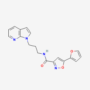 N-(3-(1H-pyrrolo[2,3-b]pyridin-1-yl)propyl)-5-(furan-2-yl)isoxazole-3-carboxamide