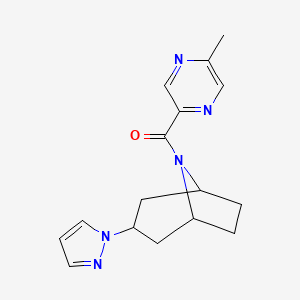 ((1R,5S)-3-(1H-pyrazol-1-yl)-8-azabicyclo[3.2.1]octan-8-yl)(5-methylpyrazin-2-yl)methanone