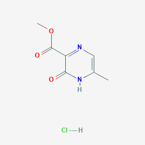 molecular formula C7H9ClN2O3 B2773570 Methyl 5-methyl-3-oxo-3,4-dihydropyrazine-2-carboxylate hydrochloride CAS No. 2044744-91-2