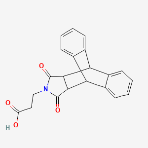molecular formula C21H17NO4 B2773575 3-(12,14-dioxo-11,12,14,15-tetrahydro-9H-9,10-[3,4]epipyrroloanthracen-13(10H)-yl)propanoic acid CAS No. 321945-58-8