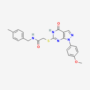 2-((4-hydroxy-1-(4-methoxyphenyl)-1H-pyrazolo[3,4-d]pyrimidin-6-yl)thio)-N-(4-methylbenzyl)acetamide