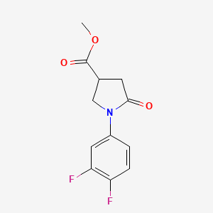 molecular formula C12H11F2NO3 B2773584 Methyl 1-(3,4-difluorophenyl)-5-oxopyrrolidine-3-carboxylate CAS No. 1820604-85-0