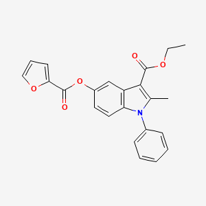 Ethyl 5-(furan-2-carbonyloxy)-2-methyl-1-phenylindole-3-carboxylate