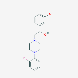 molecular formula C19H23FN2O2 B2773596 2-(4-(2-氟苯基)哌嗪-1-基)-1-(3-甲氧基苯基)乙醇 CAS No. 1251598-64-7
