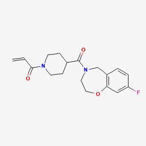 1-[4-(8-Fluoro-3,5-dihydro-2H-1,4-benzoxazepine-4-carbonyl)piperidin-1-yl]prop-2-en-1-one