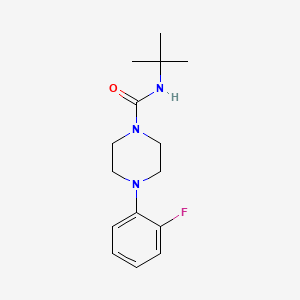 molecular formula C15H22FN3O B2773601 N-叔丁基-4-(2-氟苯基)哌嗪-1-甲酸酰胺 CAS No. 1022116-38-6