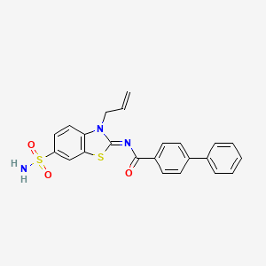 (Z)-N-(3-allyl-6-sulfamoylbenzo[d]thiazol-2(3H)-ylidene)-[1,1'-biphenyl]-4-carboxamide