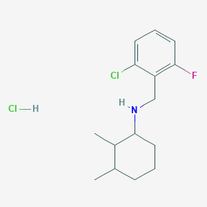 molecular formula C15H22Cl2FN B2773607 N-(2-chloro-6-fluorobenzyl)-N-(2,3-dimethylcyclohexyl)amine hydrochloride CAS No. 1052542-53-6