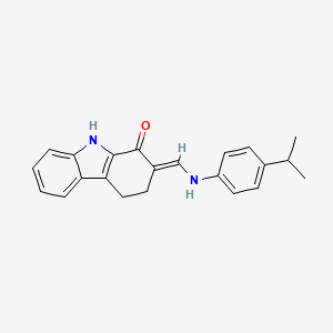 (2E)-2-[(4-propan-2-ylanilino)methylidene]-4,9-dihydro-3H-carbazol-1-one