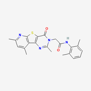 molecular formula C22H22N4O2S B2773620 Methyl 6-{[(3-methoxyphenyl)amino]carbonyl}pyridine-2-carboxylate CAS No. 1242950-59-9