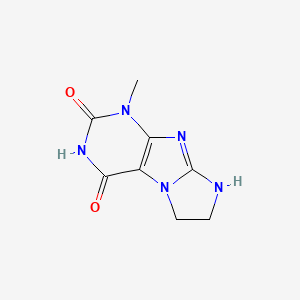 molecular formula C8H9N5O2 B2773621 1-Methyl-1,3,5-trihydroimidazolidino[1,2-h]purine-2,4-dione CAS No. 1010929-19-7