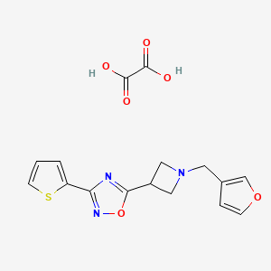 5-(1-(Furan-3-ylmethyl)azetidin-3-yl)-3-(thiophen-2-yl)-1,2,4-oxadiazole oxalate