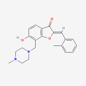 (Z)-6-hydroxy-2-(2-methylbenzylidene)-7-((4-methylpiperazin-1-yl)methyl)benzofuran-3(2H)-one